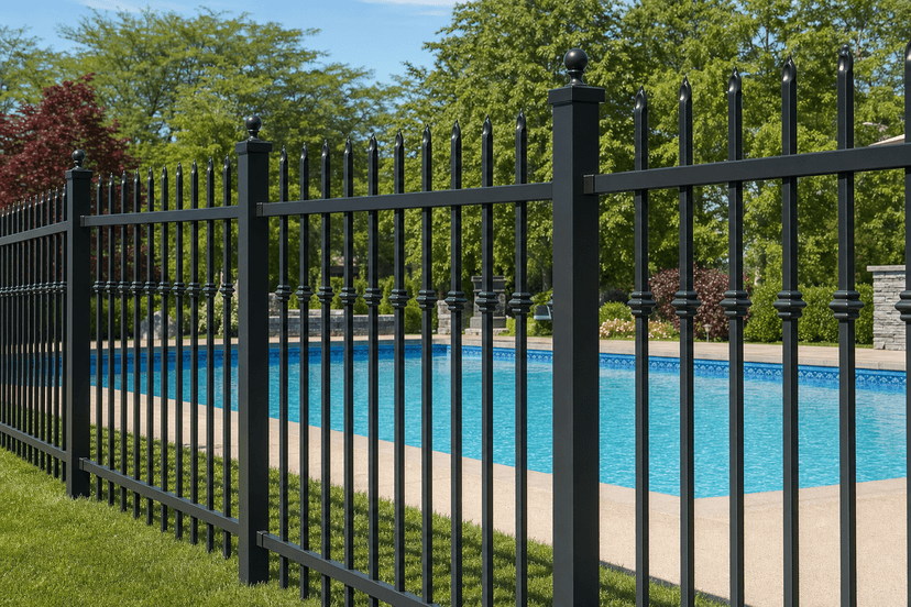 Aluminum fence detail