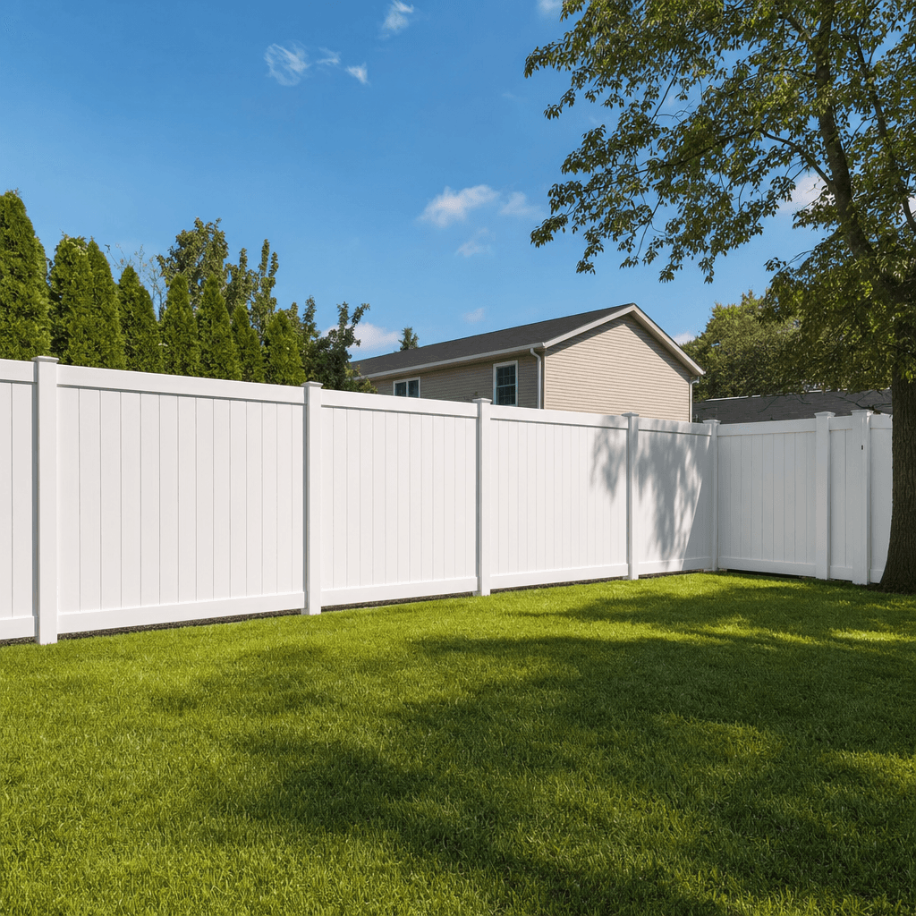 Vinyl fence installed at a Long Island home